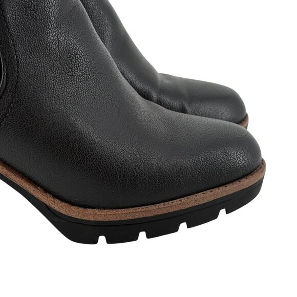 Naturalizer Ankle Boots Madalynn Gore Black Lugged Womens Size 10 Pull On Bootie - Picture 4 of 12